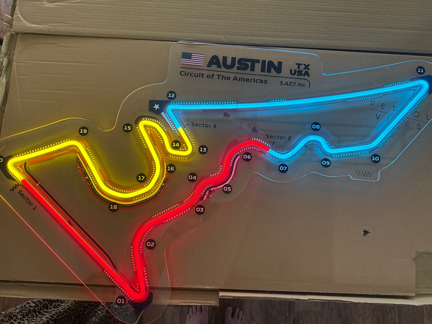 Customer photo review of Circuit Of America COTA Neon Race Track