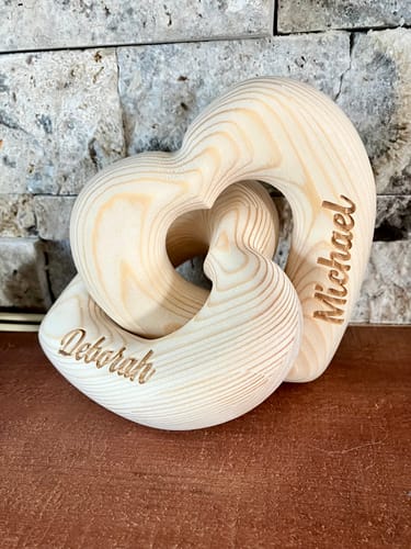 Customer photo review of Romantic Couple - Personalized Infinity Heart Sculpture