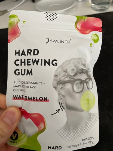 Customer photo review of JAWLINER® Hard Chewing Gum