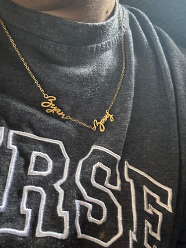 Customer photo review of Paris Multiple Name Necklace