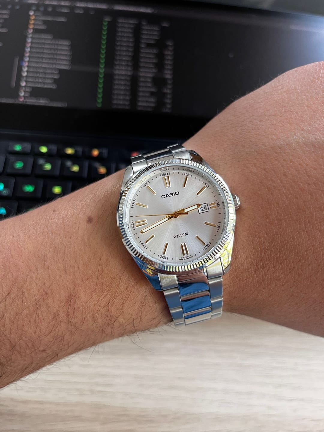 Customer photo review of Reloj Casio Análogo MTP-1302D-7A2V Blanco