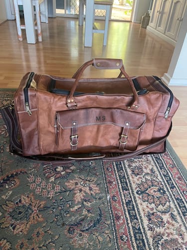 Customer photo review of Traveler Weekender Duffle Bag + FREE Toiletry Bag