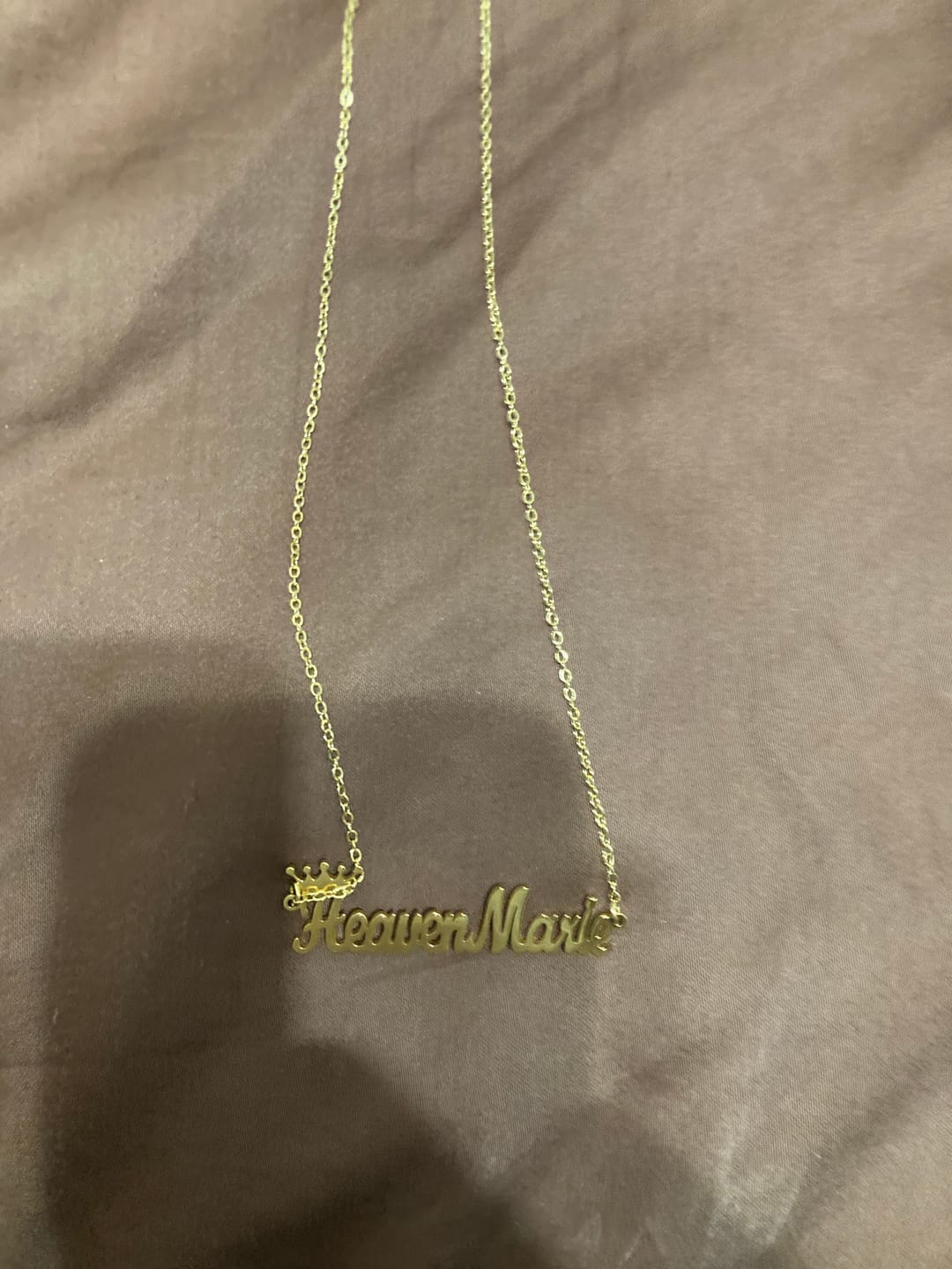 Customer photo review of Royal Name Necklace