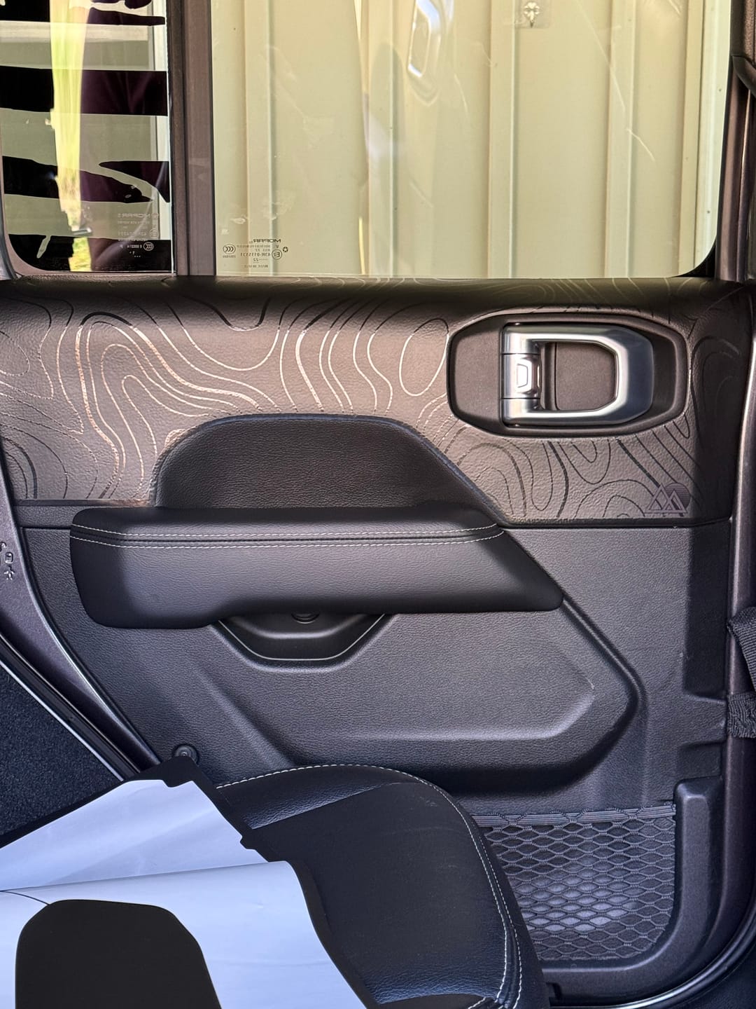 Customer photo review of 2018+ Wrangler JL Door Skins | Black Topo