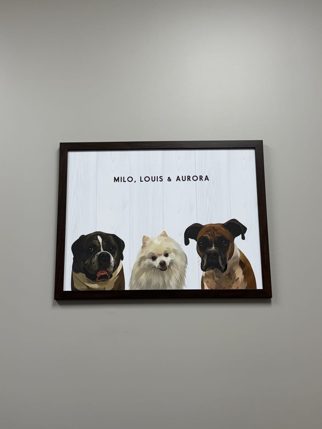 Customer photo review of Custom Three Pet Portrait