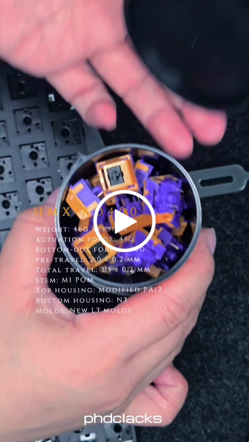 Customer video review of HMX X 80 RETROS KD400 LINEAR SWITCH FACTORY LUBED (35PCS)