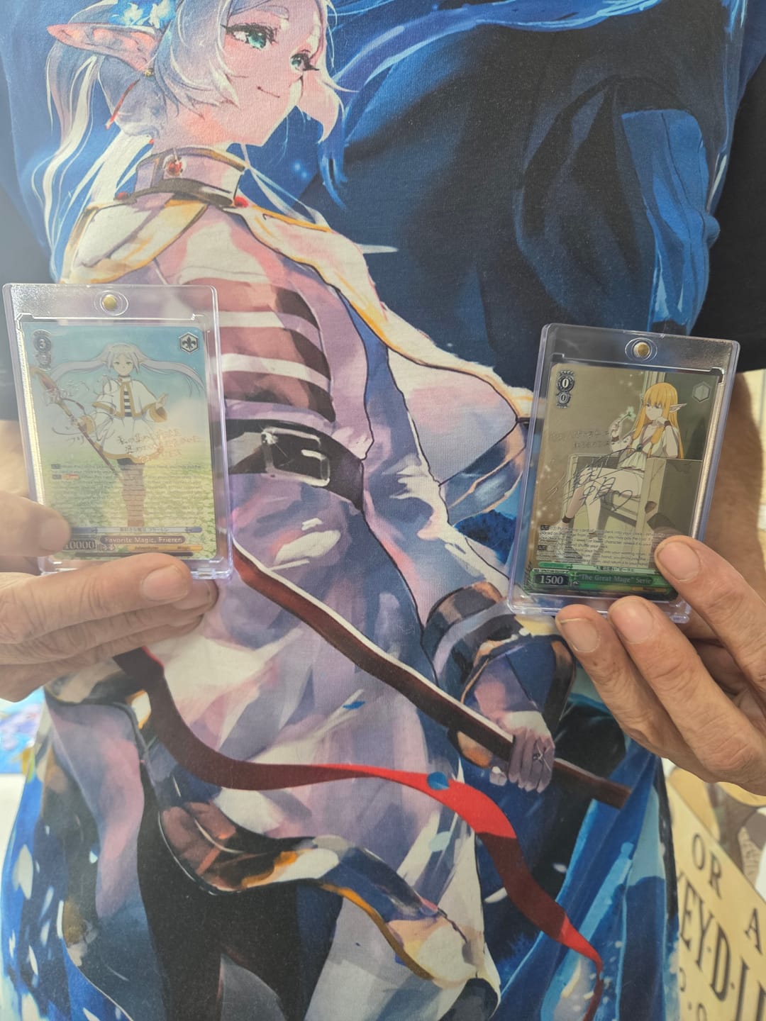 Customer photo review of Frieren: Beyond Journey's End Anime Manga All Over Printed T-shirt Tank Top Zip Hoodie Pullover Hoodie Hawaiian Shirt Beach Shorts Joggers