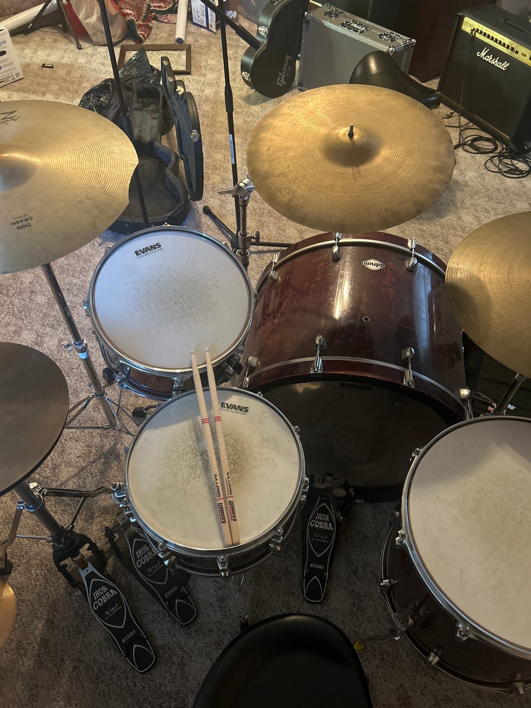 Customer photo review of American Hickory 5A Long Drumsticks