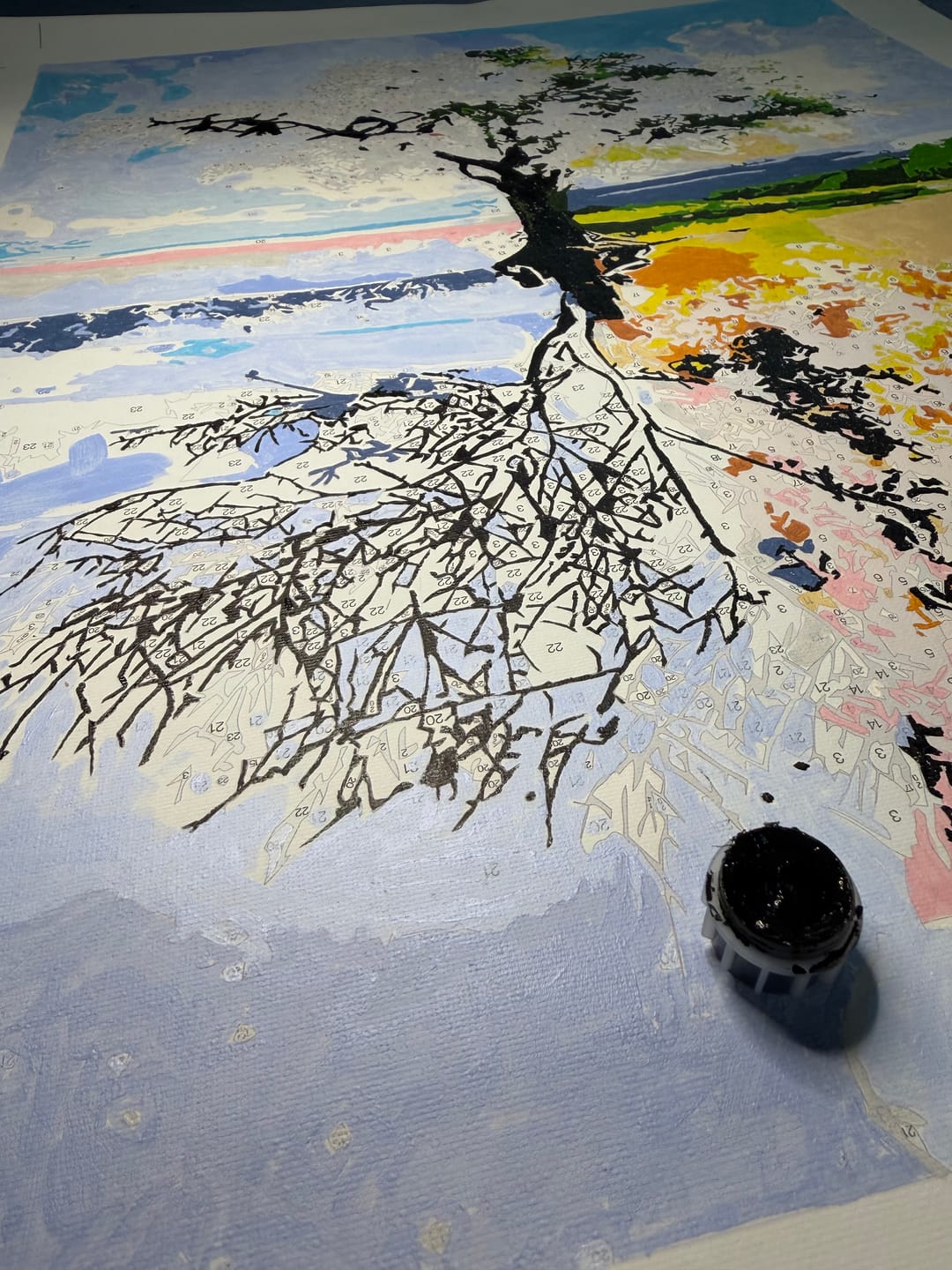 Customer photo review of The 4 Seasons | Paint by Numbers