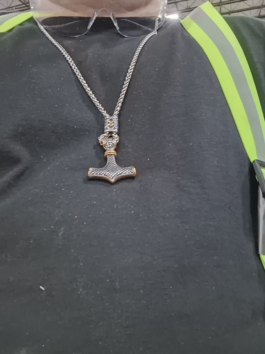 Customer photo review of Mjölnir - Thor's Hammer Stainless Steel Necklace