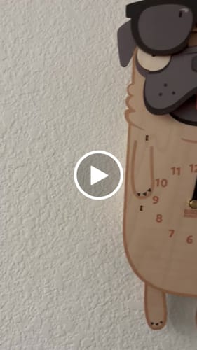 Customer video review of Penny the Pug Pendulum Clock