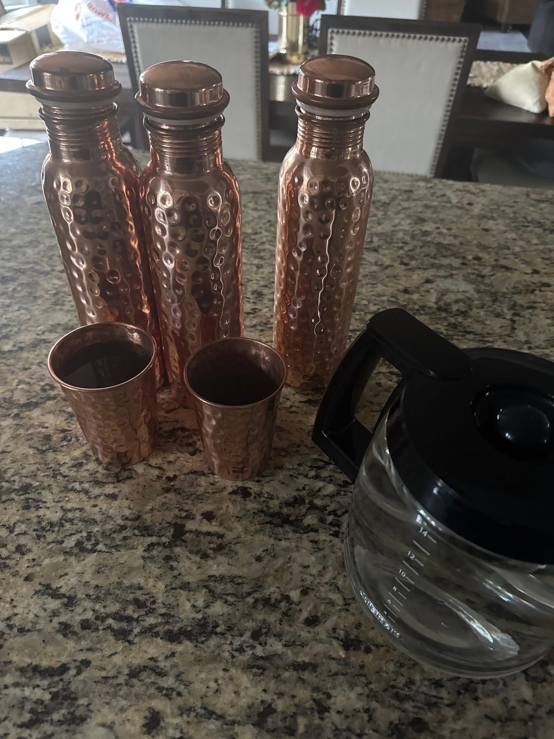 Customer photo review of Himalayan Ayurvedic Pure Copper Bottle