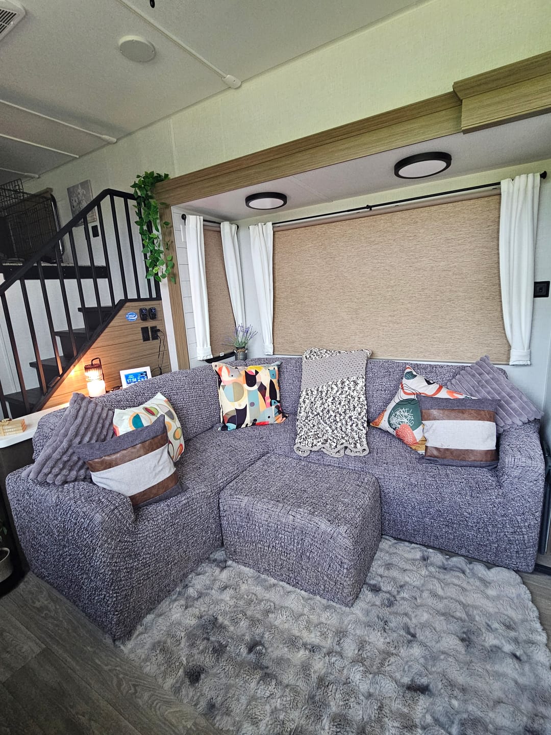 Customer photo review of Corner Sofa Slipcover, Printed Collection