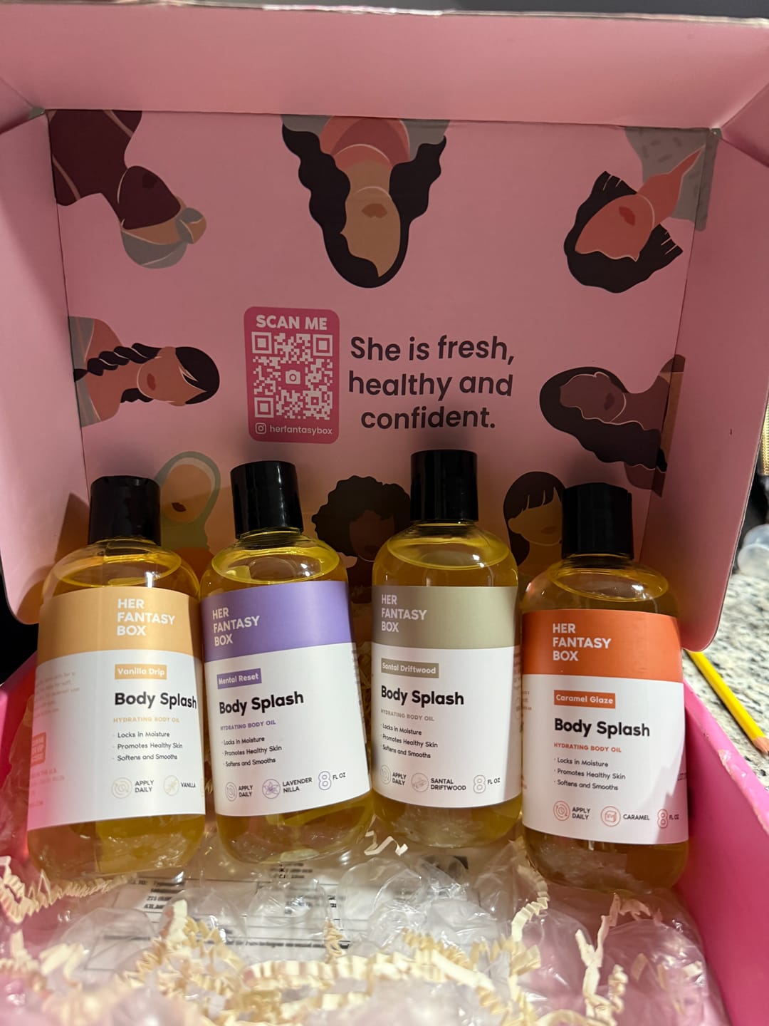 Customer photo review of Body Oil Gift Set
