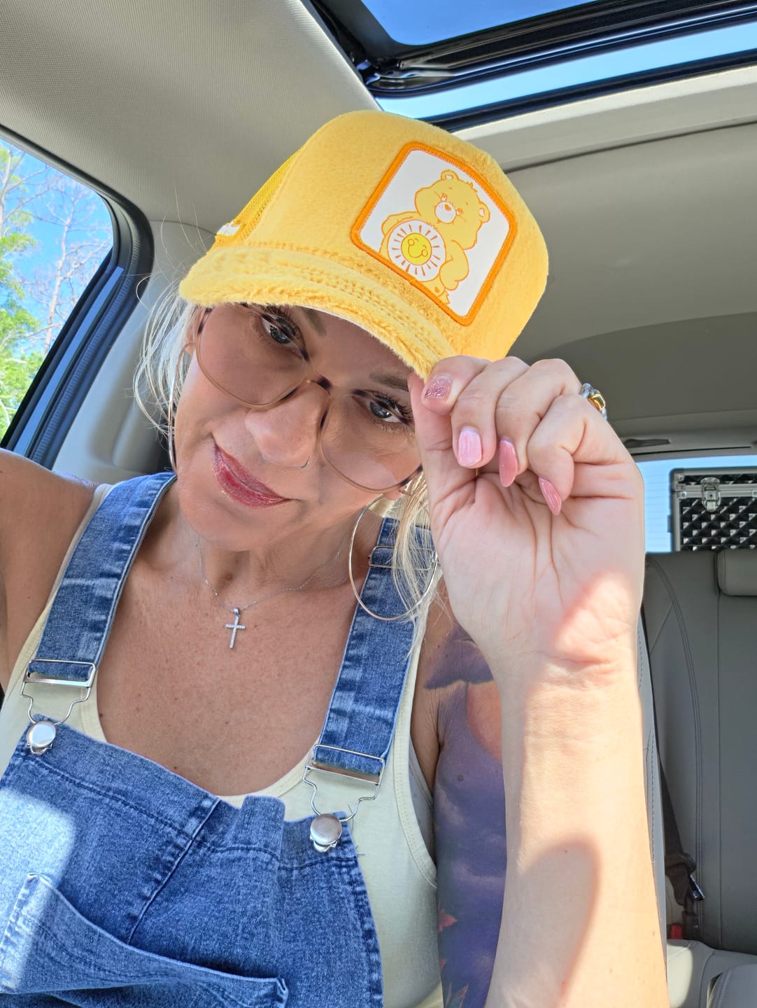 Customer photo review of OVERLORD X Care Bears:  Funshine Bear Trucker Cap