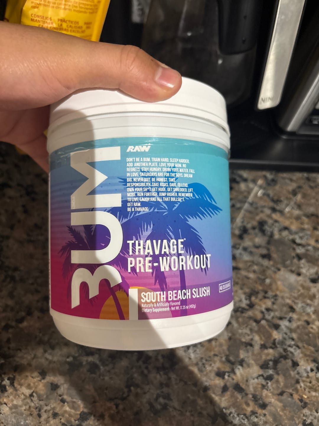 Customer photo review of CBUM - Thavage Pre-Workout - 520g