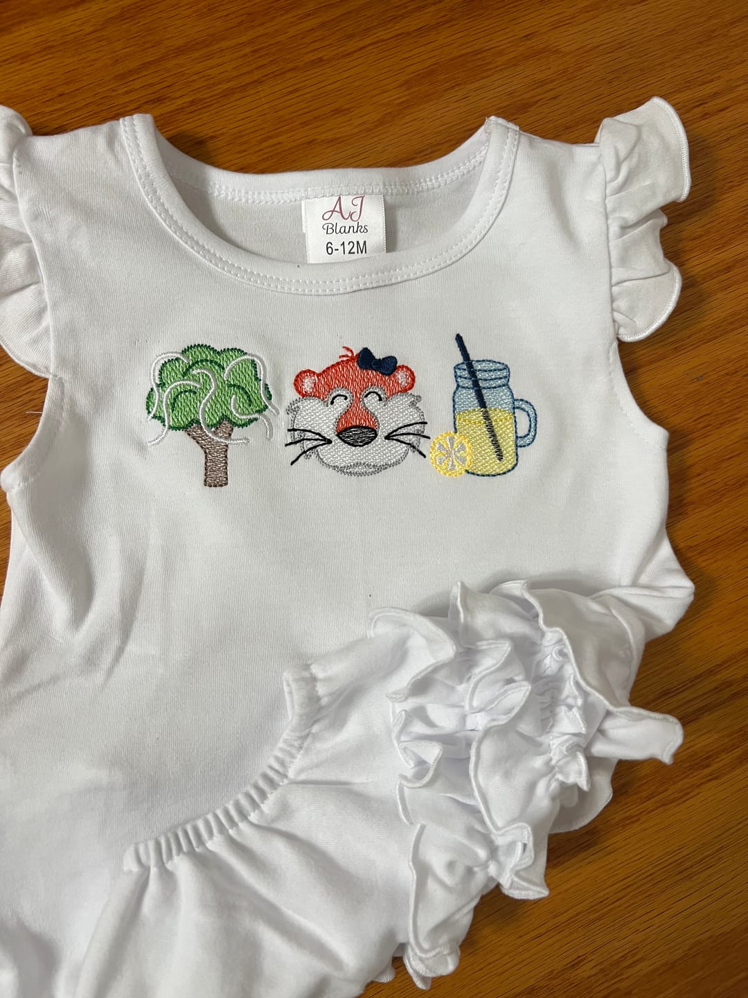 Customer photo review of Girls Ruffle Bum Bubbles