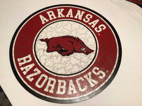 Customer photo review of University of Arkansas - Wooden Puzzle