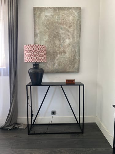 Customer photo review of SOLNA - Console style industriel en métal noir