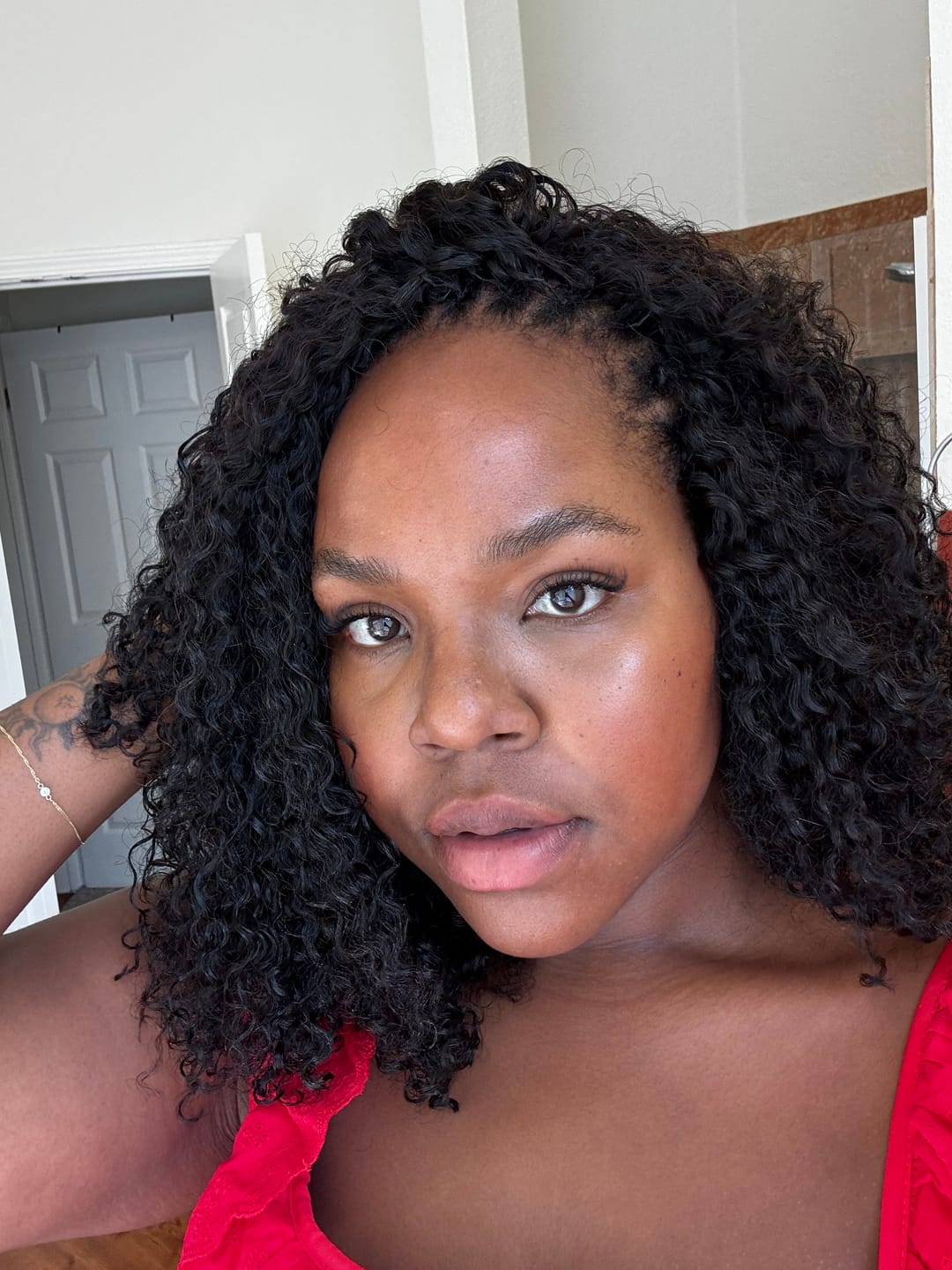 Customer photo review of Human Crochet Hair Micro Yanky Twists