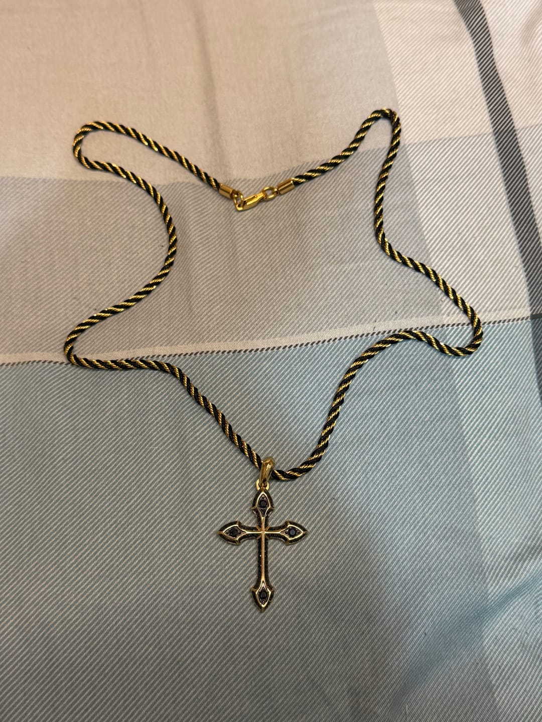 Customer photo review of Diamond Cross Pendant