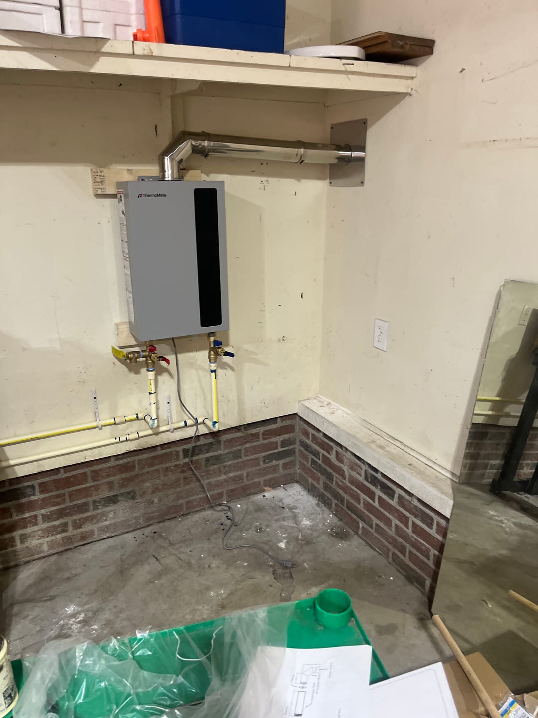 Customer photo review of 3" Horizontal Stainless Steel Vent Pipe Kit