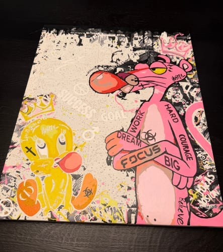 Customer photo review of PAINT BY NUMBERS | POP ART PANTHER