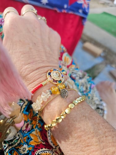 Customer photo review of Tibetan Bracelet of Fortune