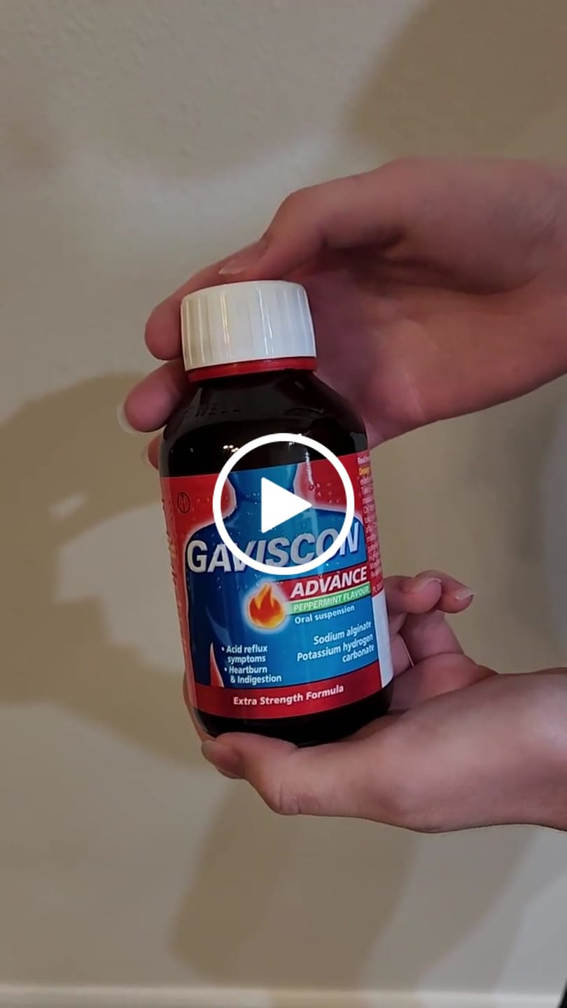 Customer video review of Gaviscon Advance Peppermint Flavour Oral Suspension, 250ml 6 Pack