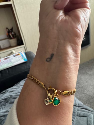 Customer photo review of Birthstone charm gold