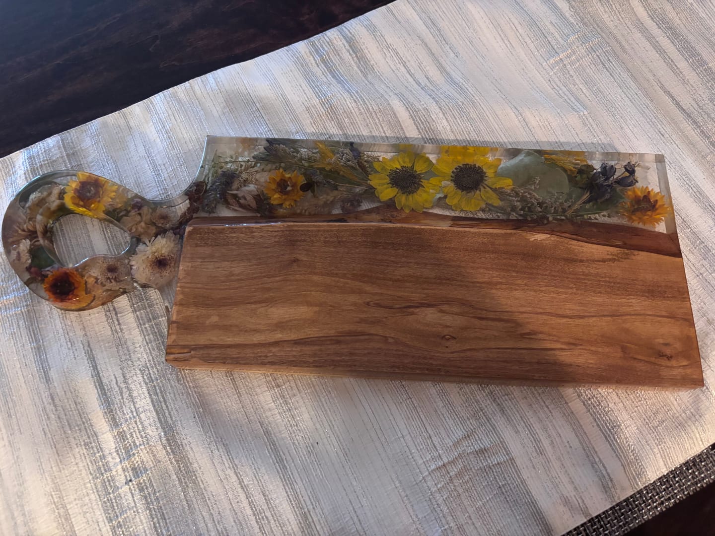 Customer photo review of 18x6.5x1" Small Organic Handle Charcuterie Board Silicone Mold