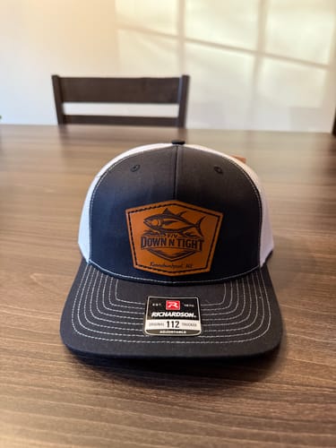 Customer photo review of Richardson 112 Genuine Leather Patch Hats Laser Engraved