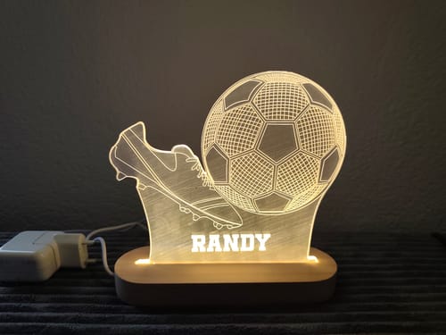 Customer photo review of 3d fußball nachtlicht