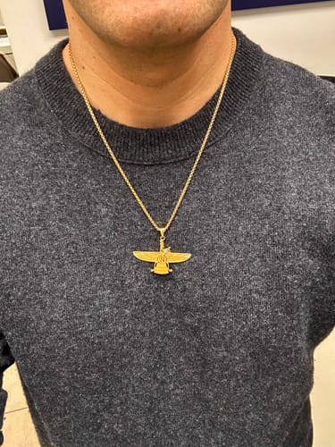 Customer photo review of Ahura Mazda Necklace