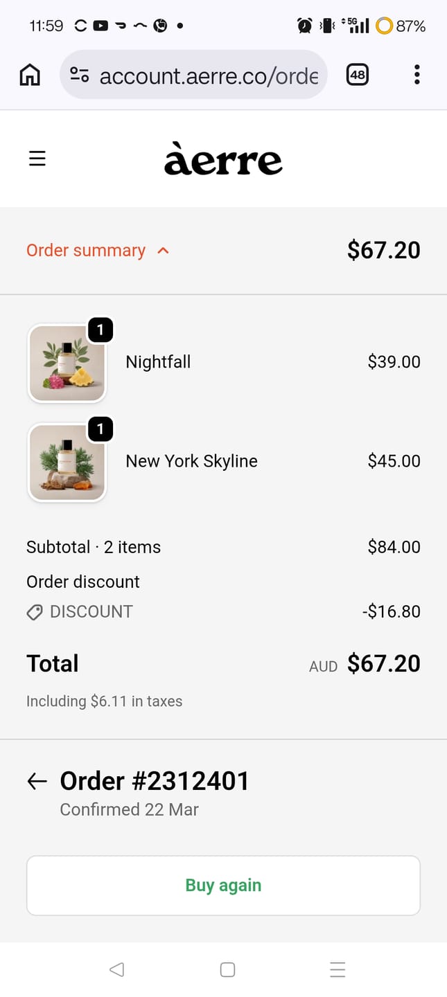 Customer photo review of Nightfall