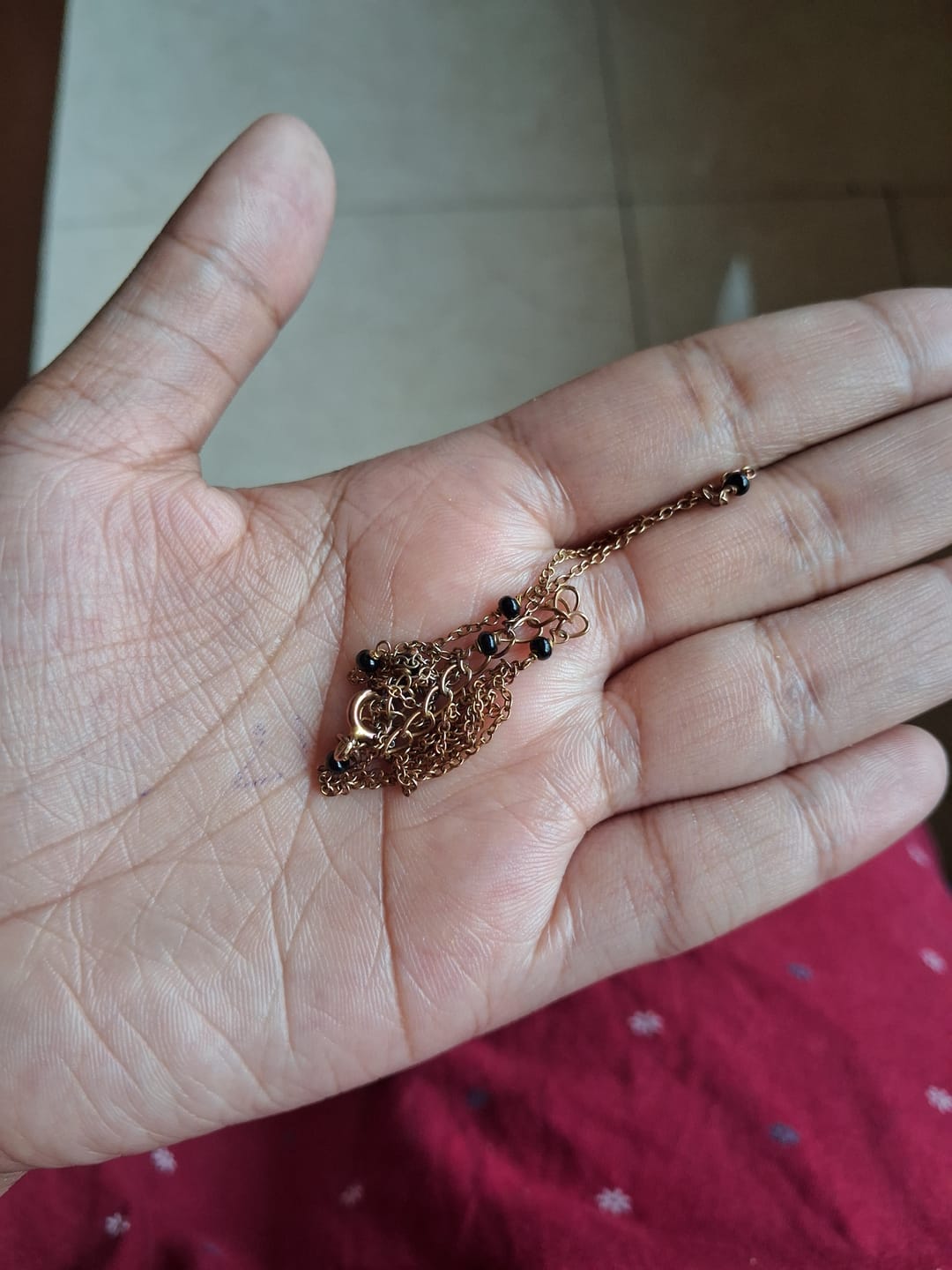 Customer photo review of Gilded Dainty Mangalsutra