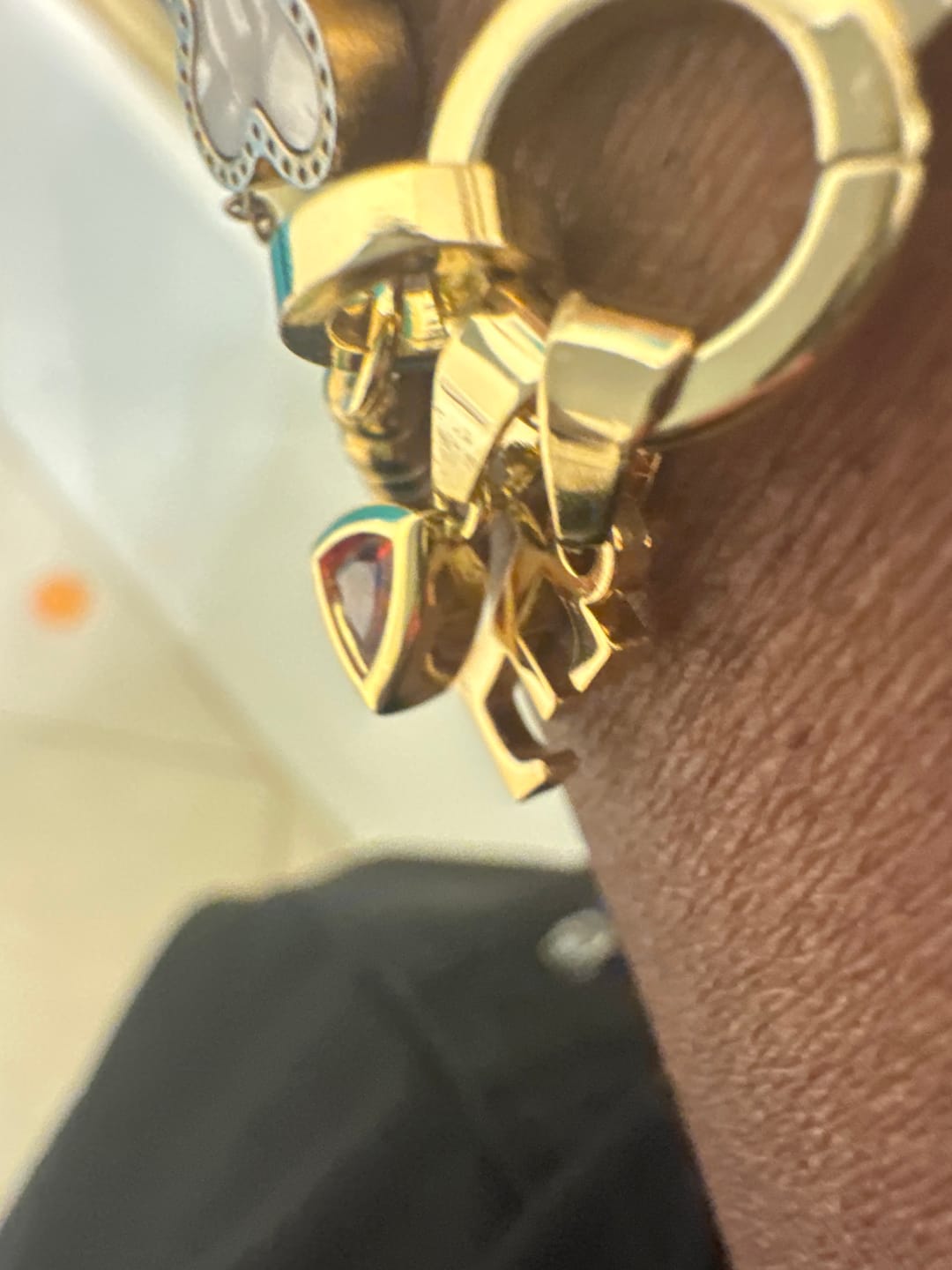 Customer photo review of Initial Birthstone w/ Beaded Bracelet
