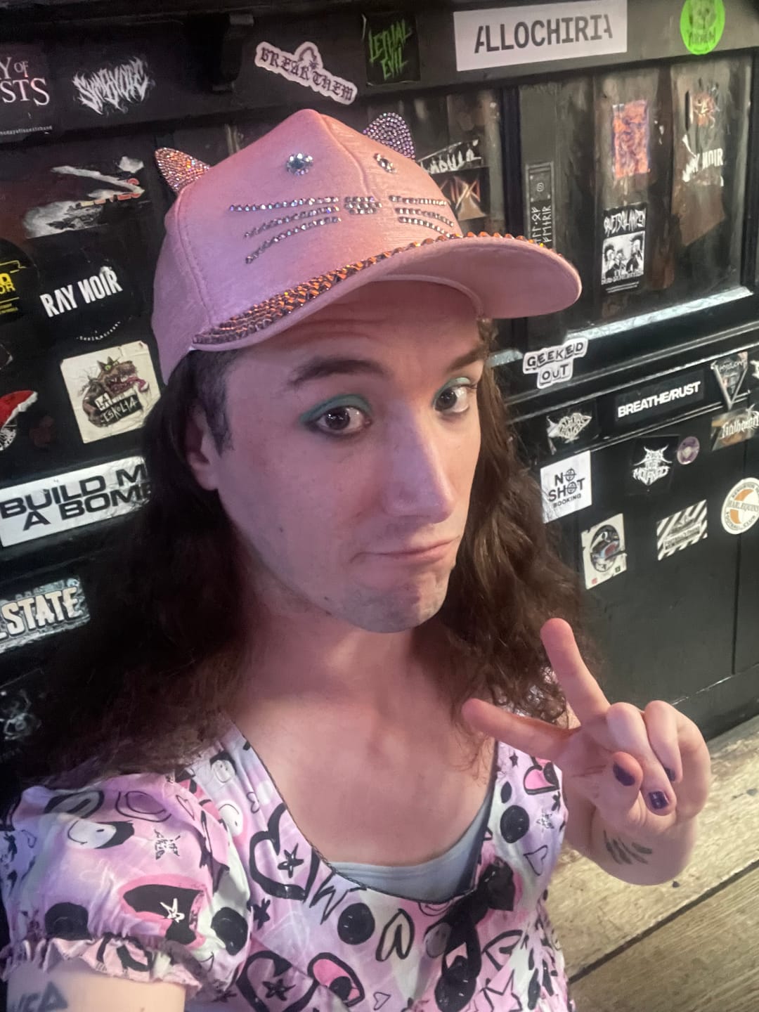 Customer photo review of Rhinestone Kitty Hat