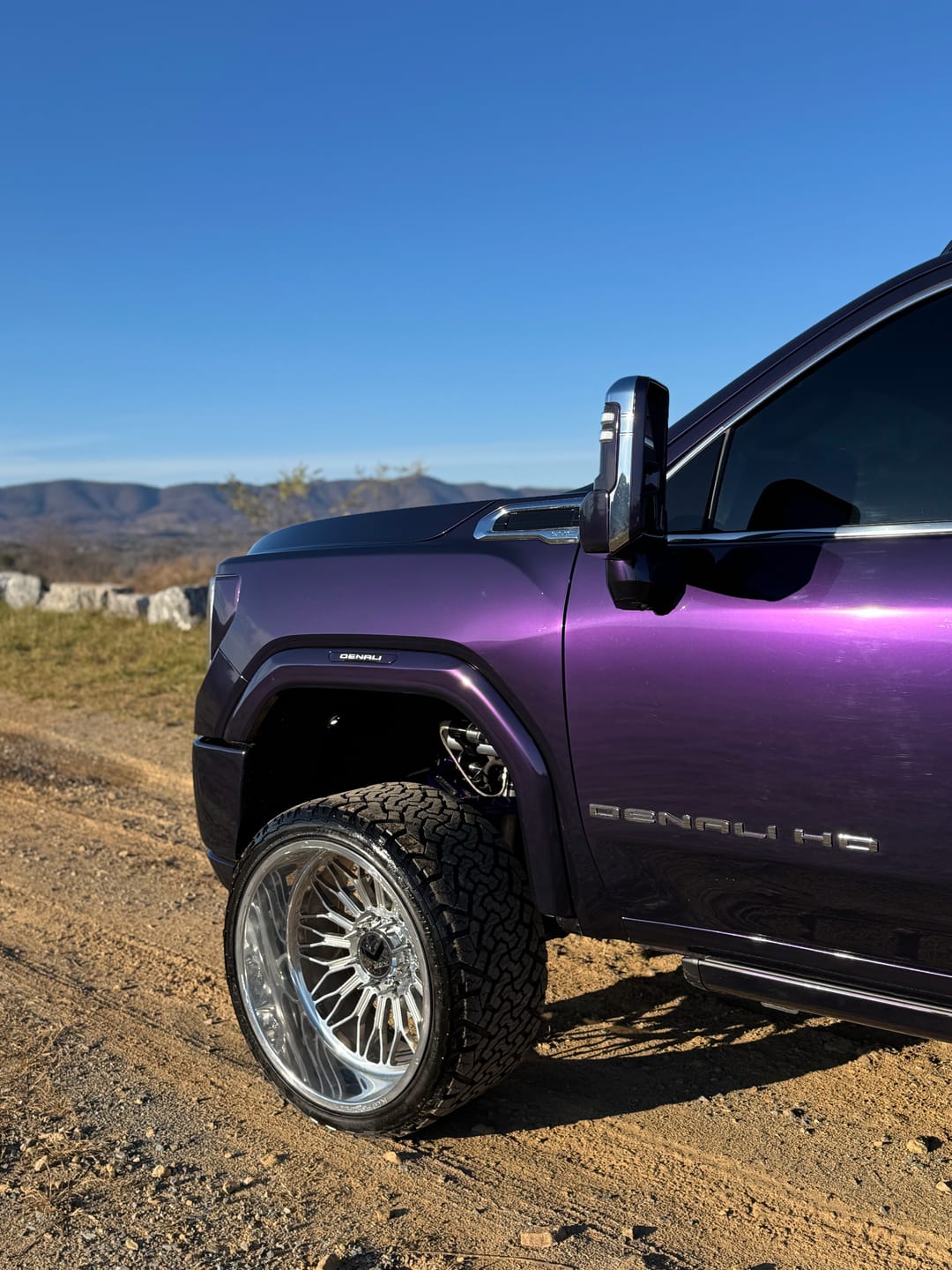 Customer photo review of Glossy Metallic Midnight Purple Vinyl Wrap