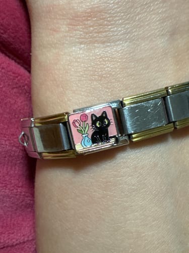 Customer photo review of IB Charm Gato con tulipanes