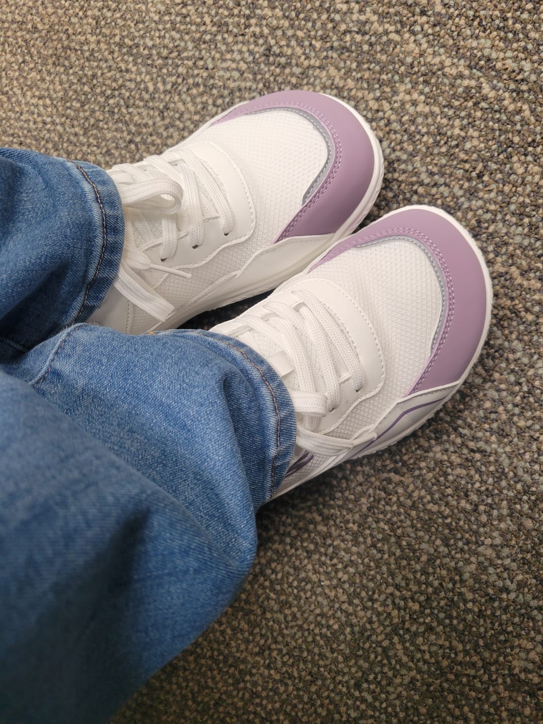 Customer photo review of Heather - Wide Toe Sneakers
