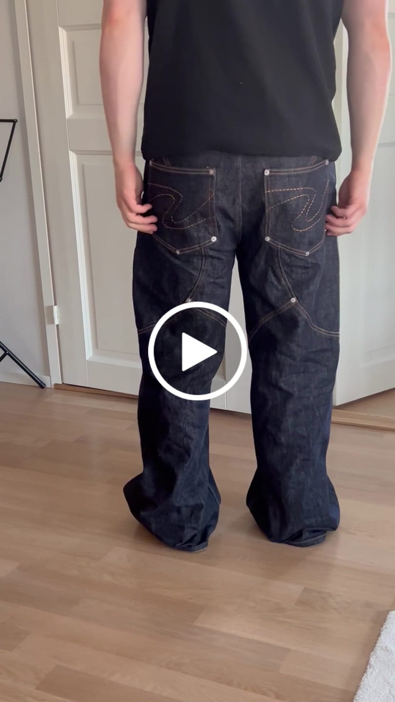 Customer video review of Raw Denim Jeans Blue