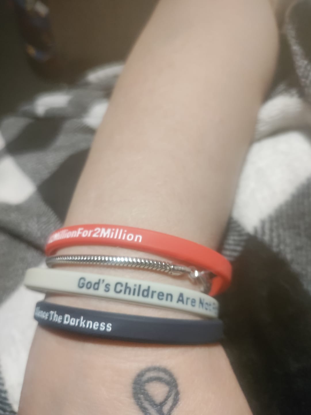 Customer photo review of Sound of Freedom Wristbands