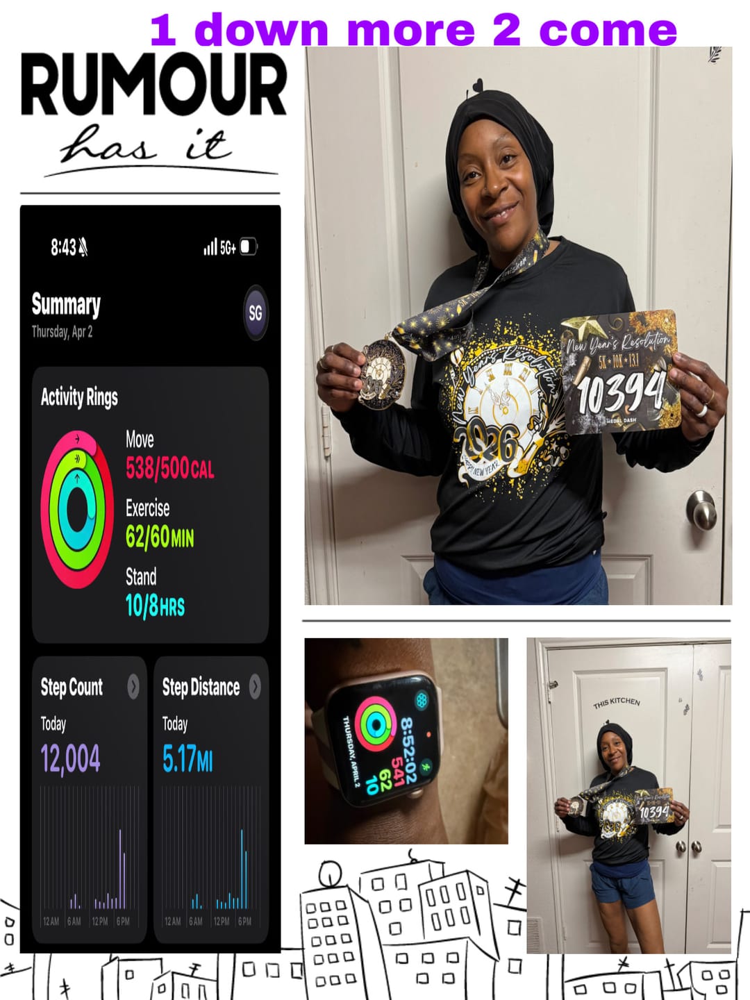 Customer photo review of 2026 New Year's Resolution 5K/10K/13.1
