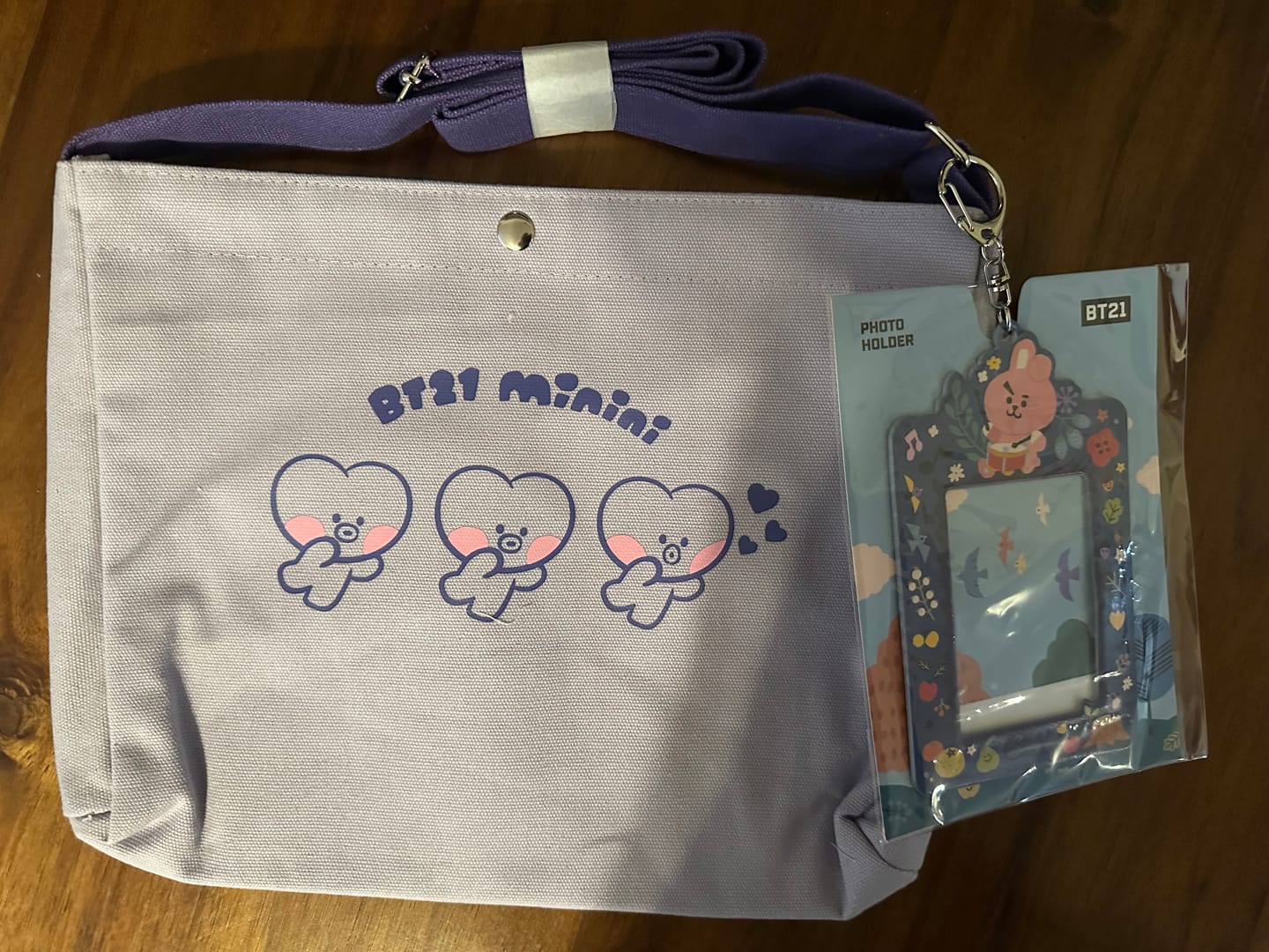 Customer photo review of BT21 MININI CANVAS BAG AND POUCH