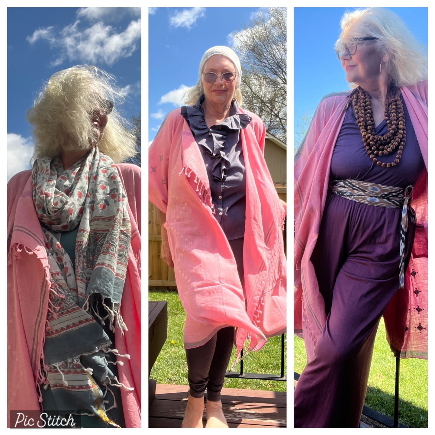 Customer photo review of NEW! Kala Cotton Tassel Duster Coral Pink
