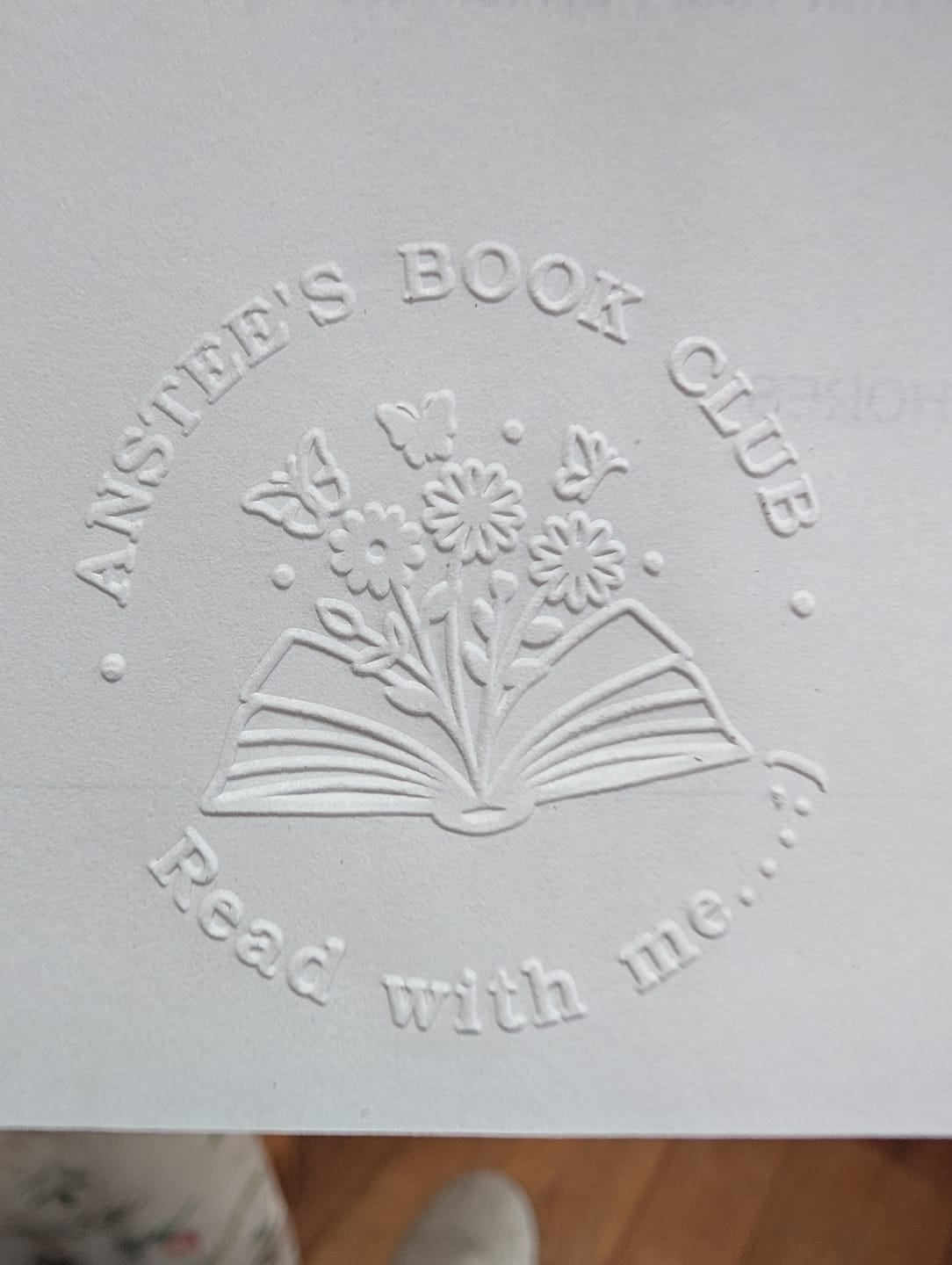 Customer photo review of Custom Book Embosser