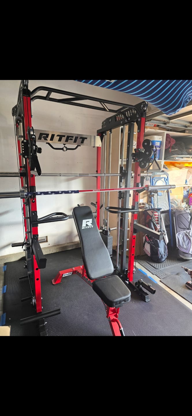 Customer photo review of RitFit Patriotic Star Olympic Bar 20KG