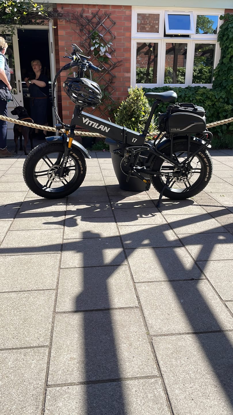 Customer photo review of I7 Pro Folding Full Suspension Electric Bike