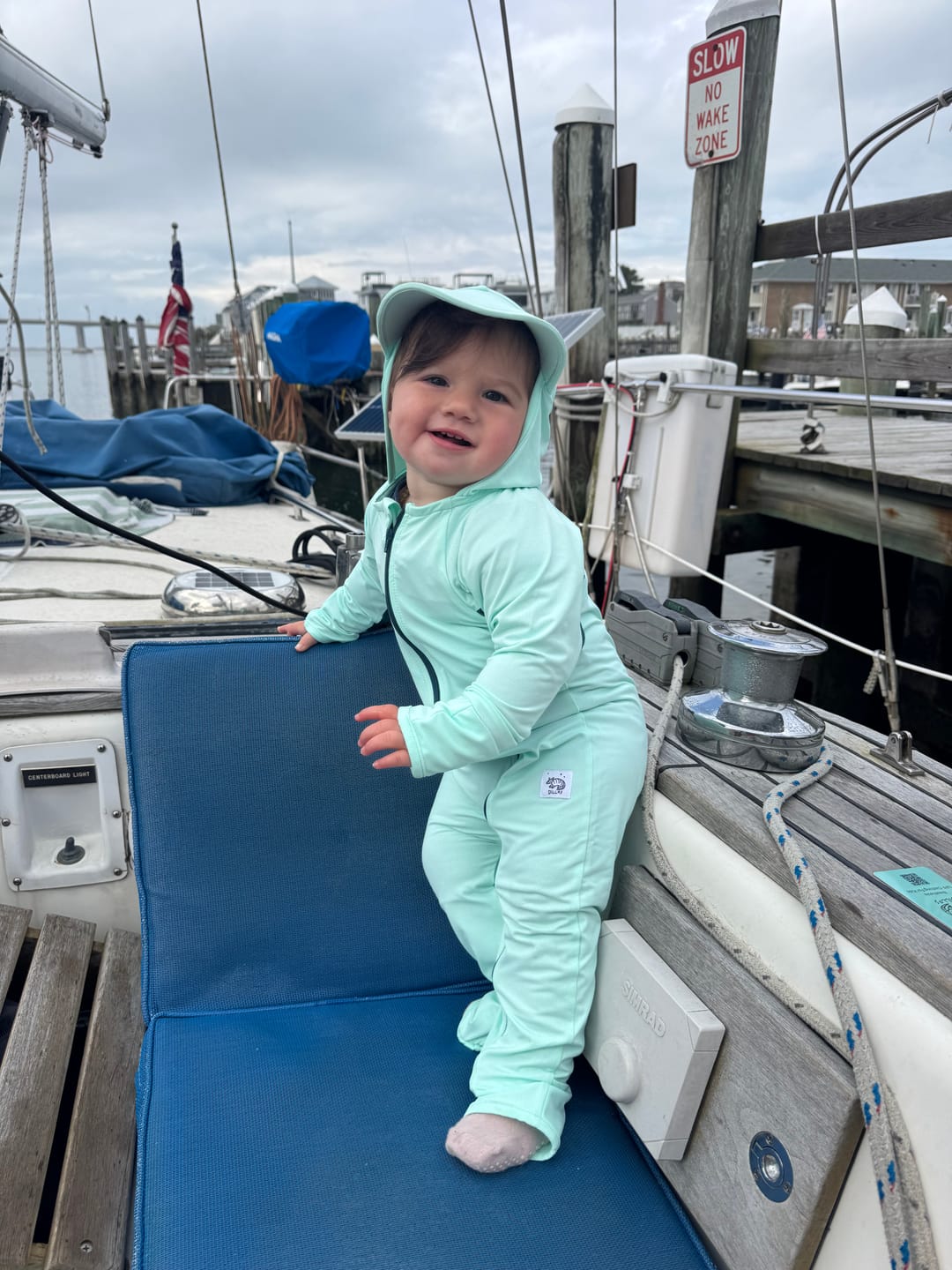 Customer photo review of Baby and Toddler UPF 50+ Sun Protective Onesie